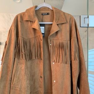 New with Tags Nasty Gal Suede Fringe Jacket